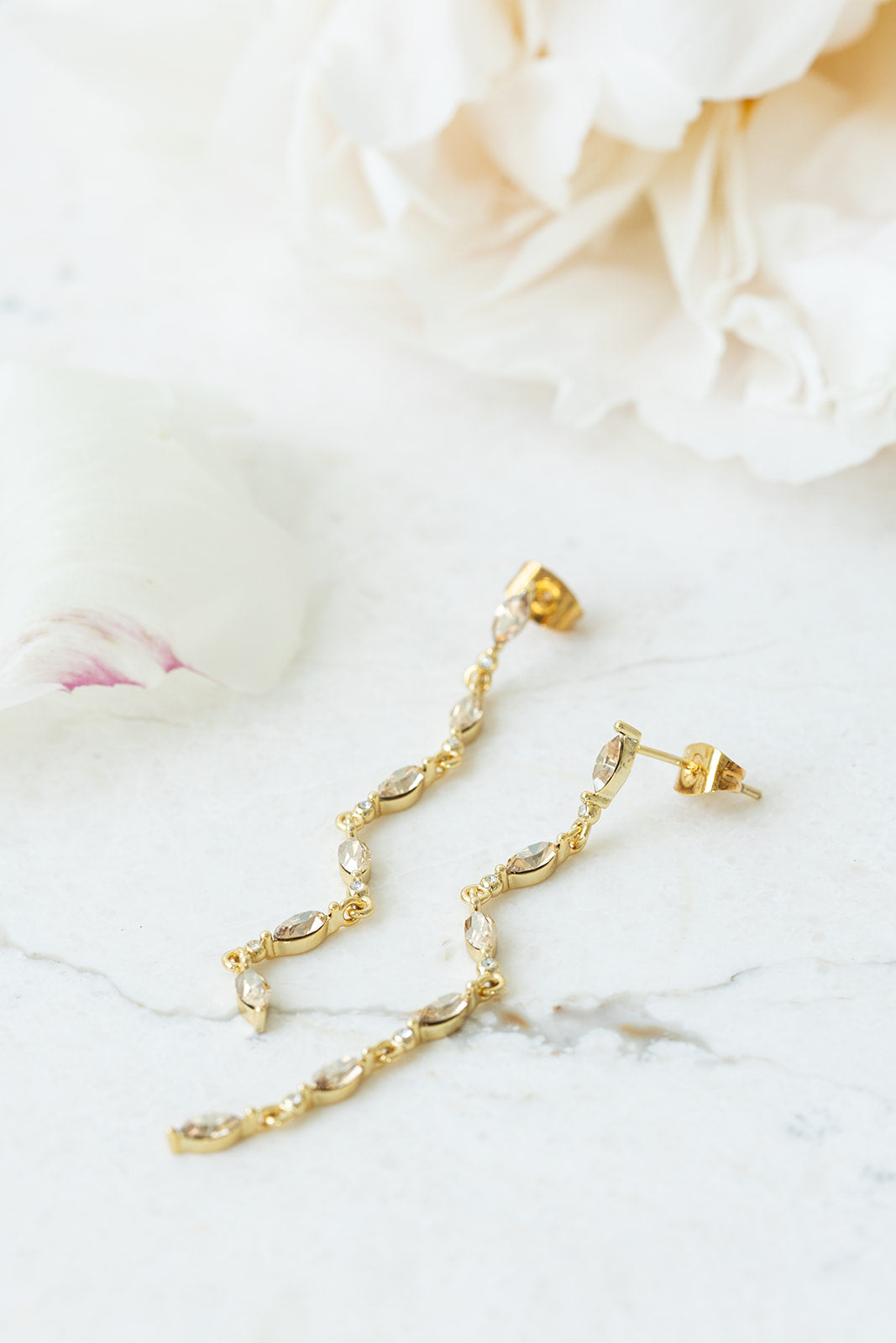 Valentine earrings champange