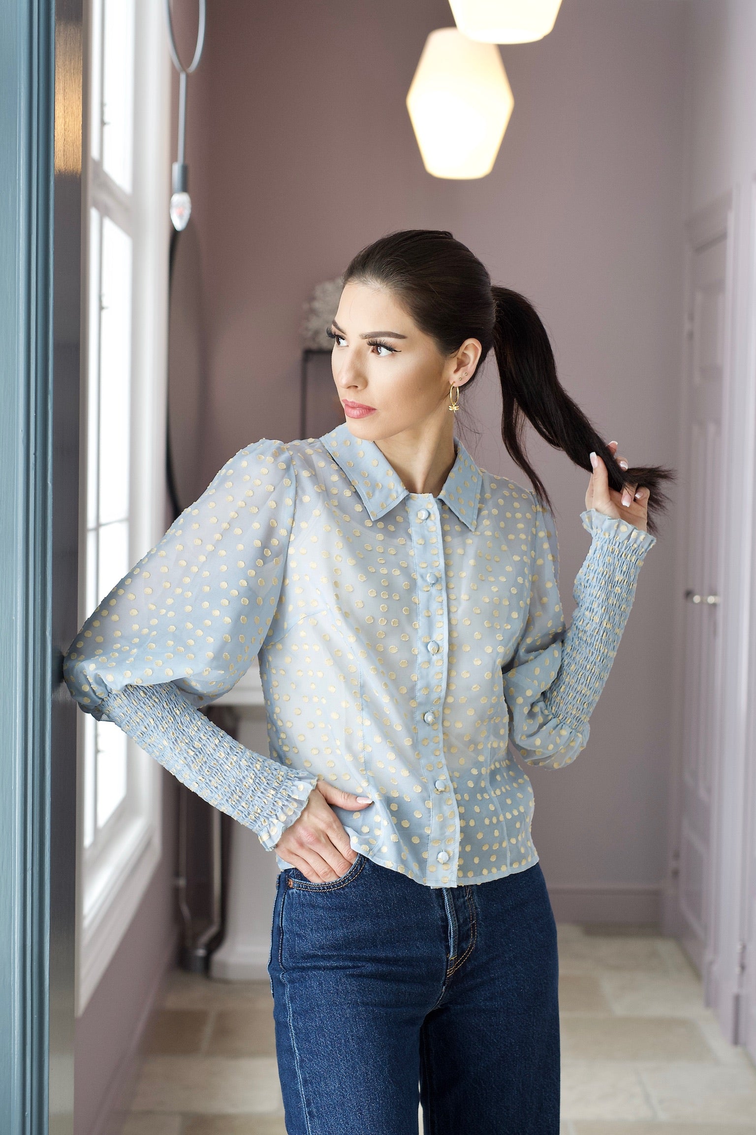 AW-21 - Aubrey bluse blå