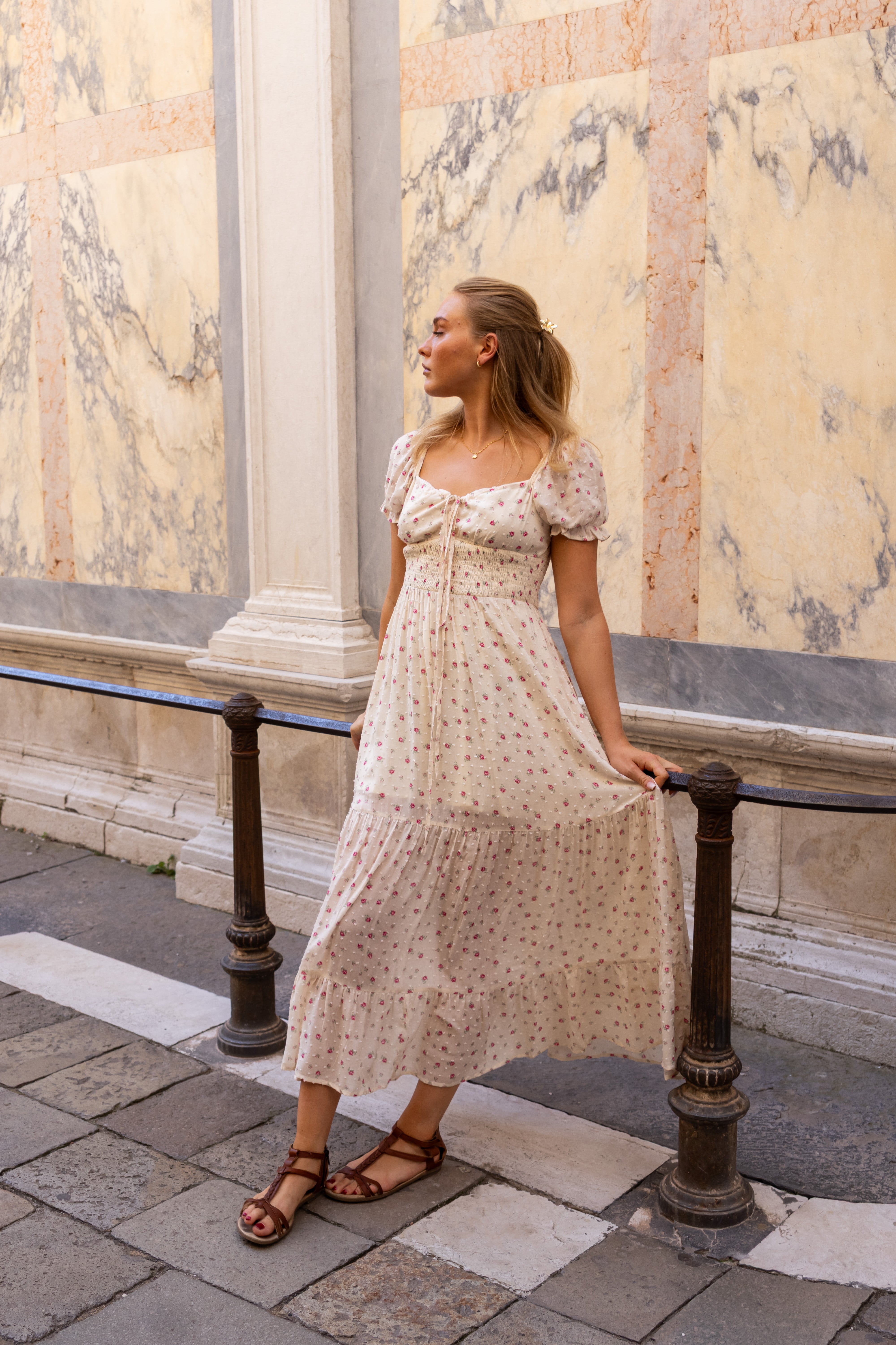 SS27 Beatrice dress red print
