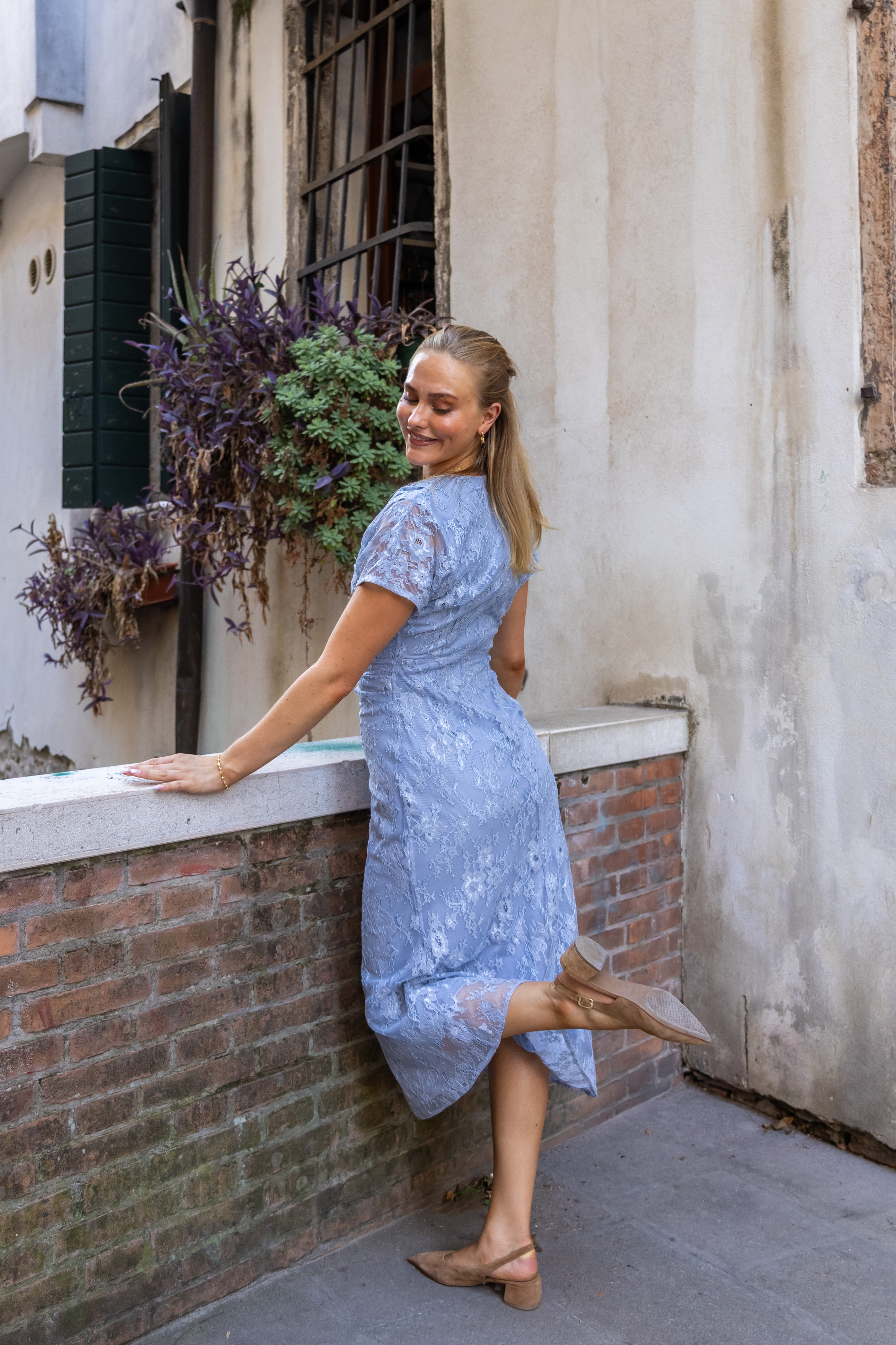 SS27 Bianca dress dusty blue