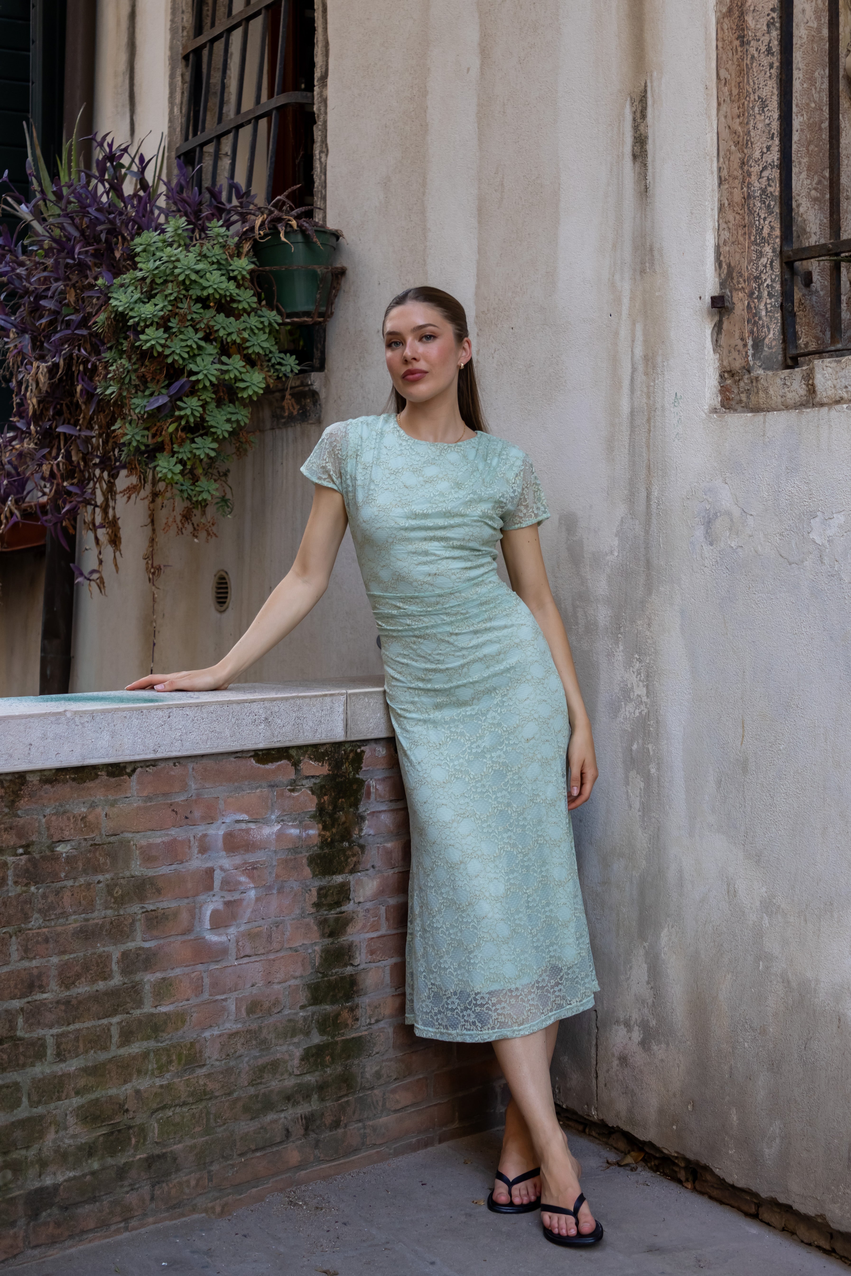 SS27 Bianca dress dusty green