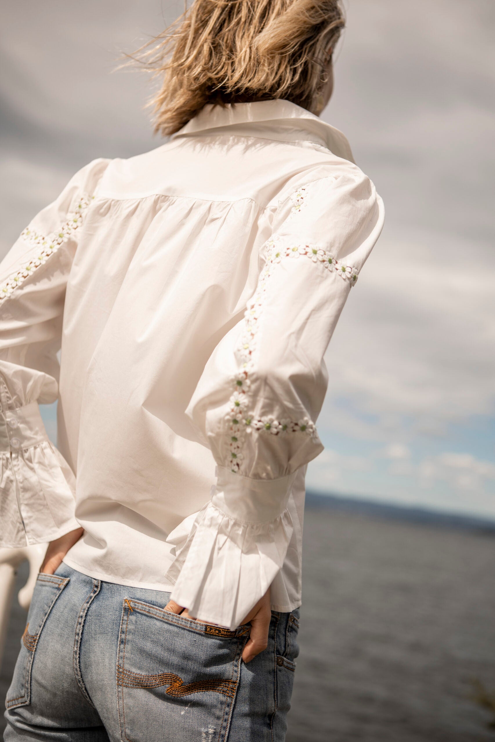 SS22 - Jasmine green flower bluse