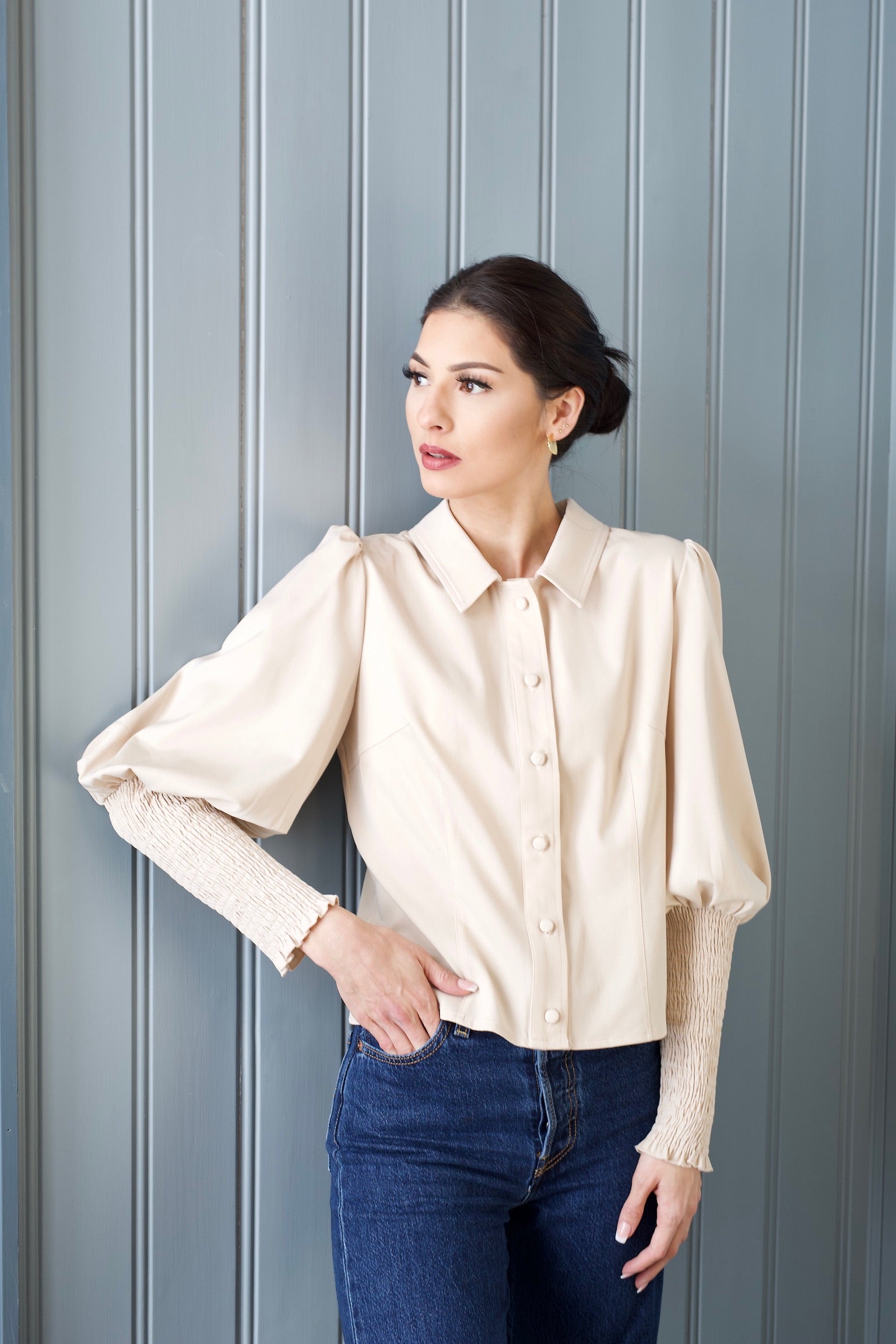 AW21 - Olivia bluse beige