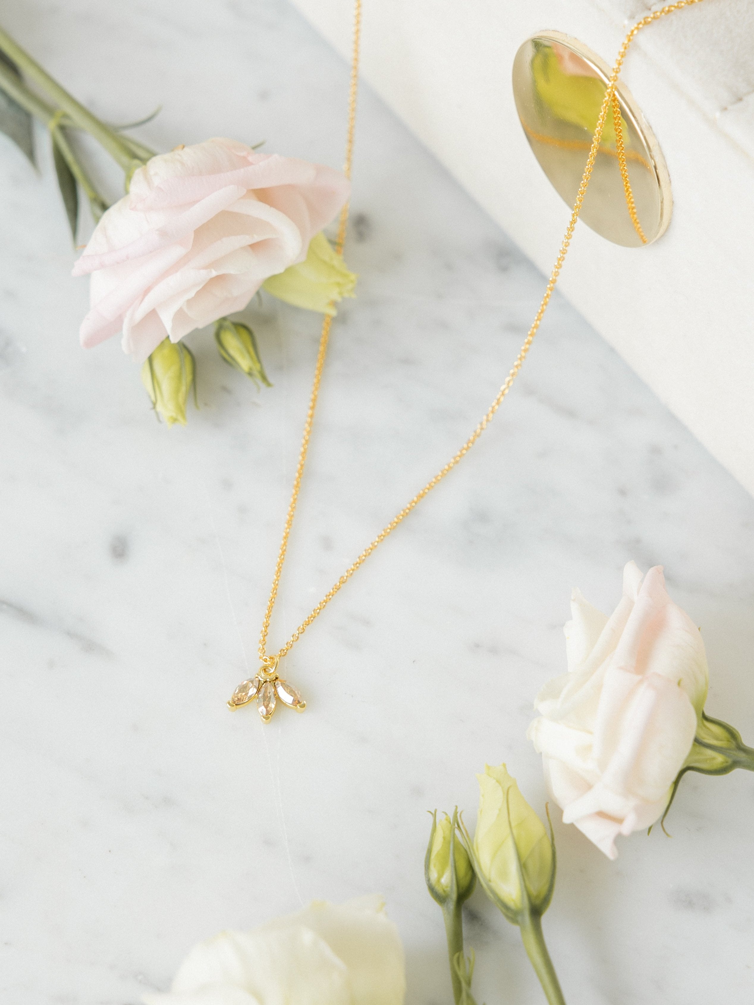 Pia champagne halskjede