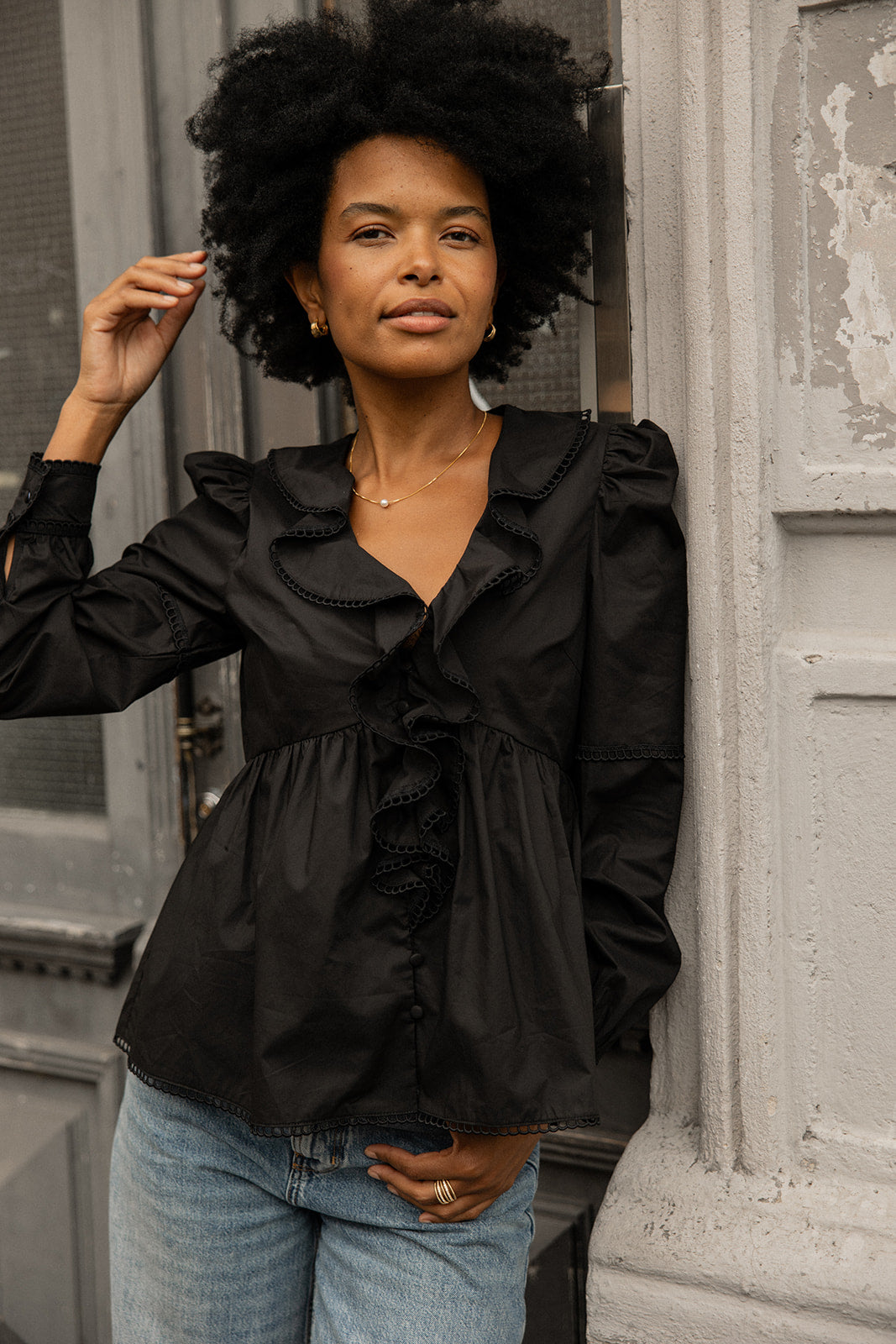 SS24 - Alex bluse sort