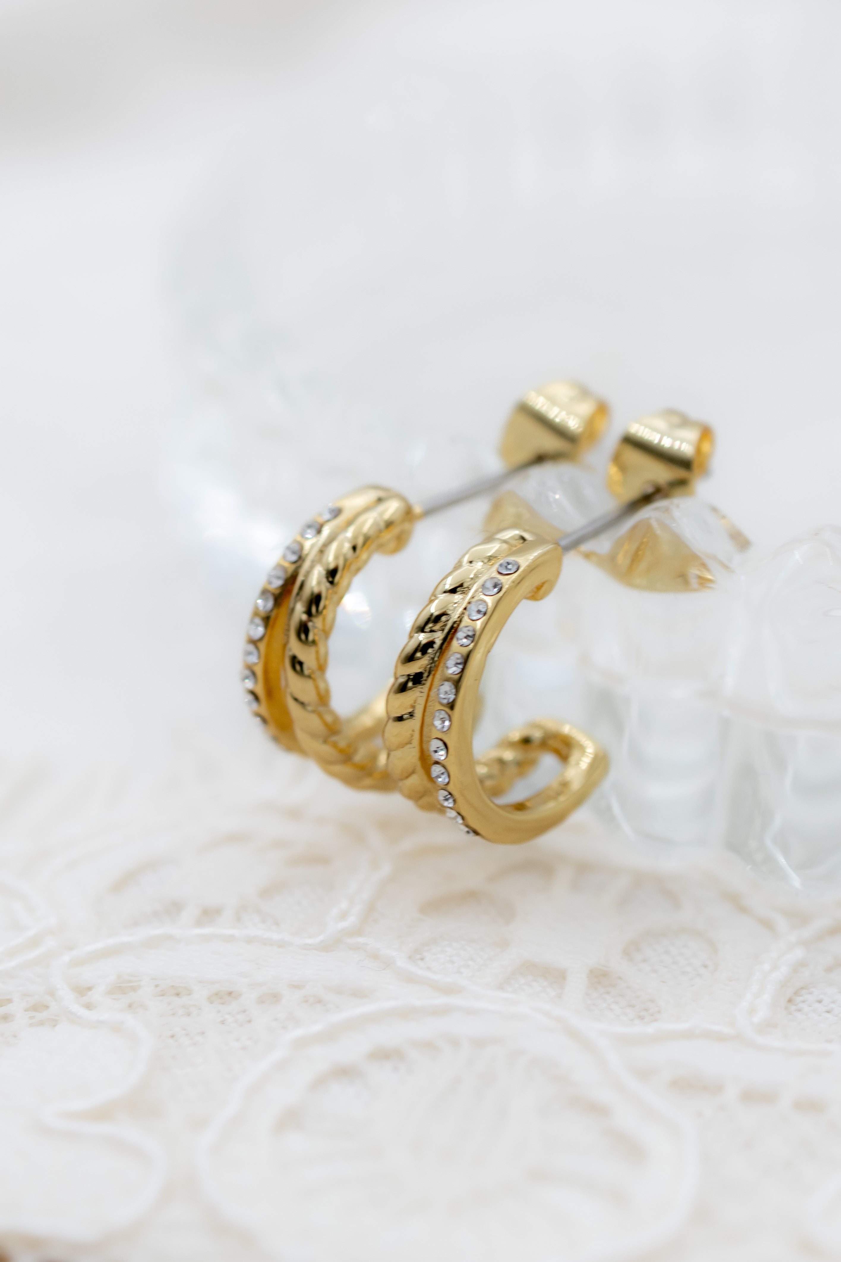 Lumina twisted hoops