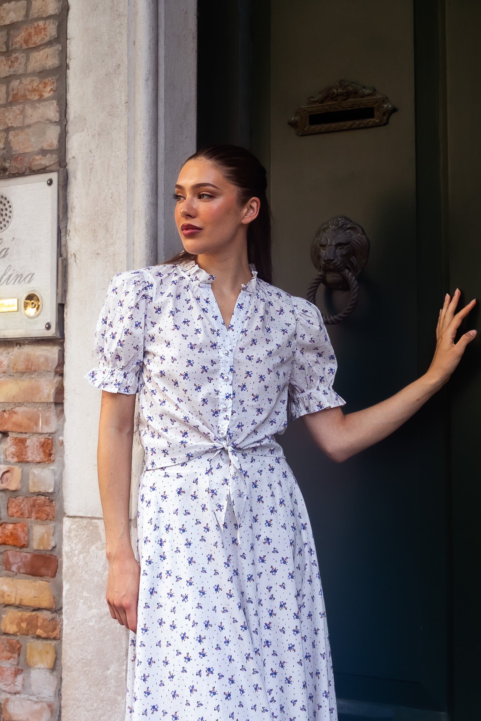 Fleur top blue print