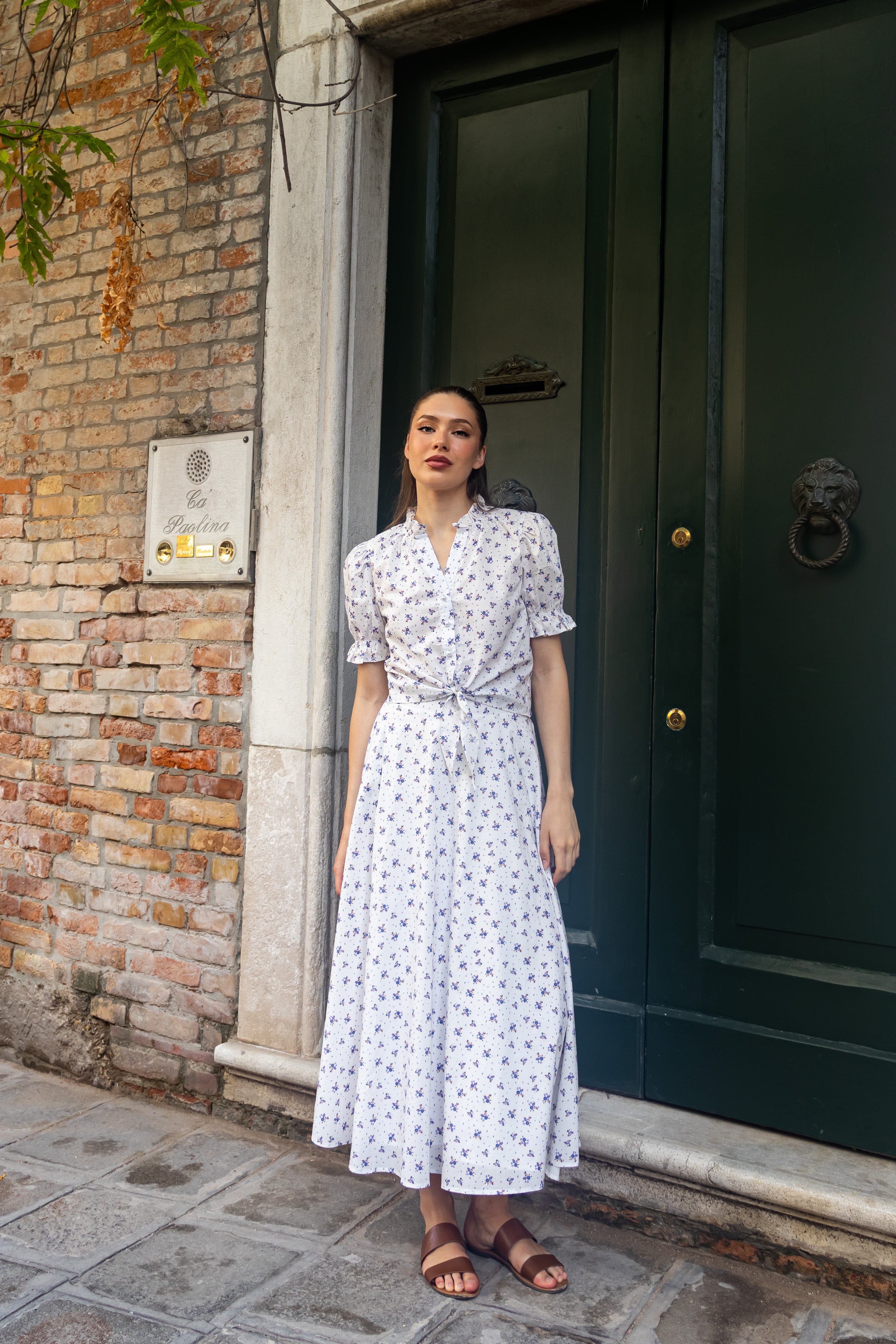 Solene skirt blue print