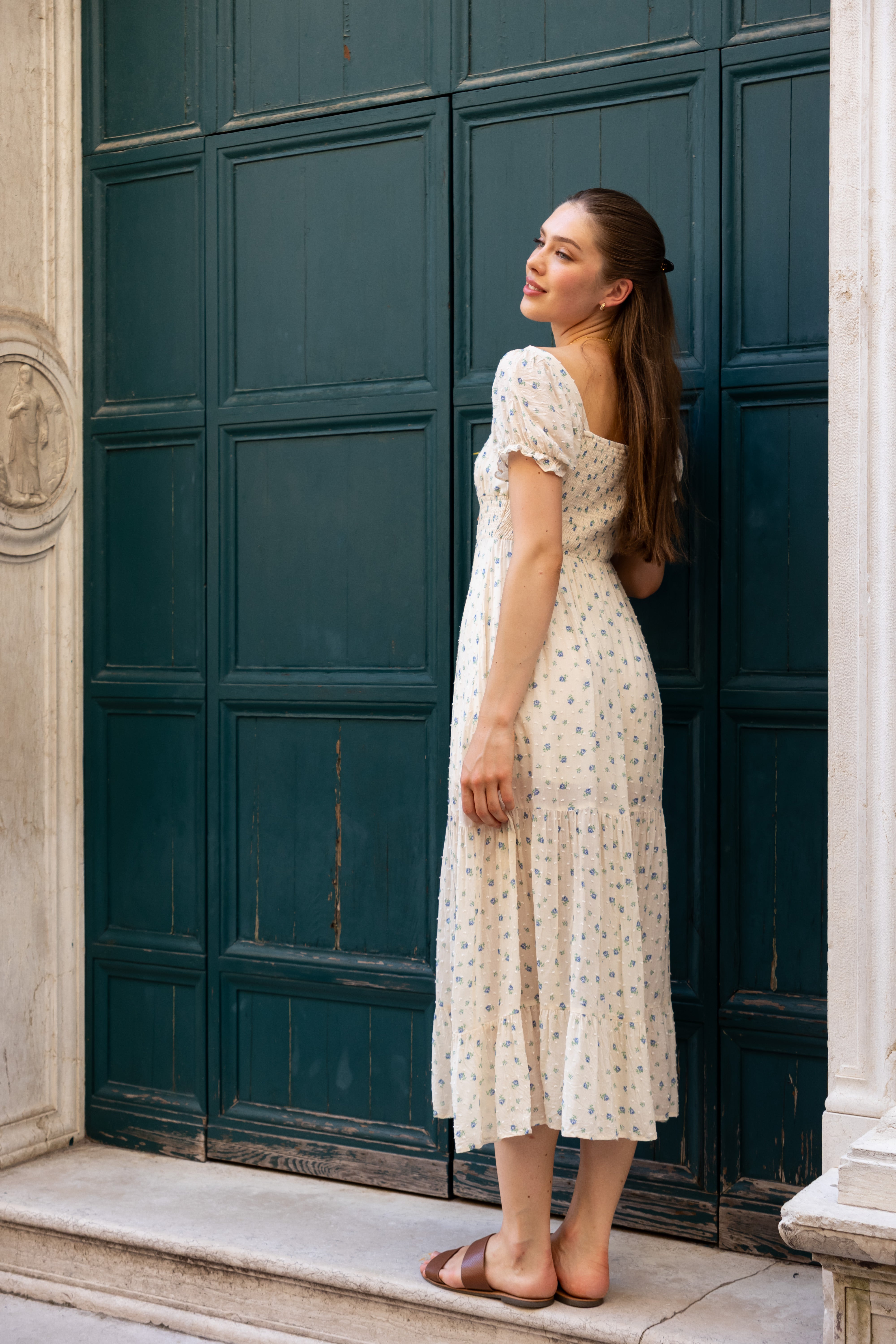 SS27 Beatrice dress blue print