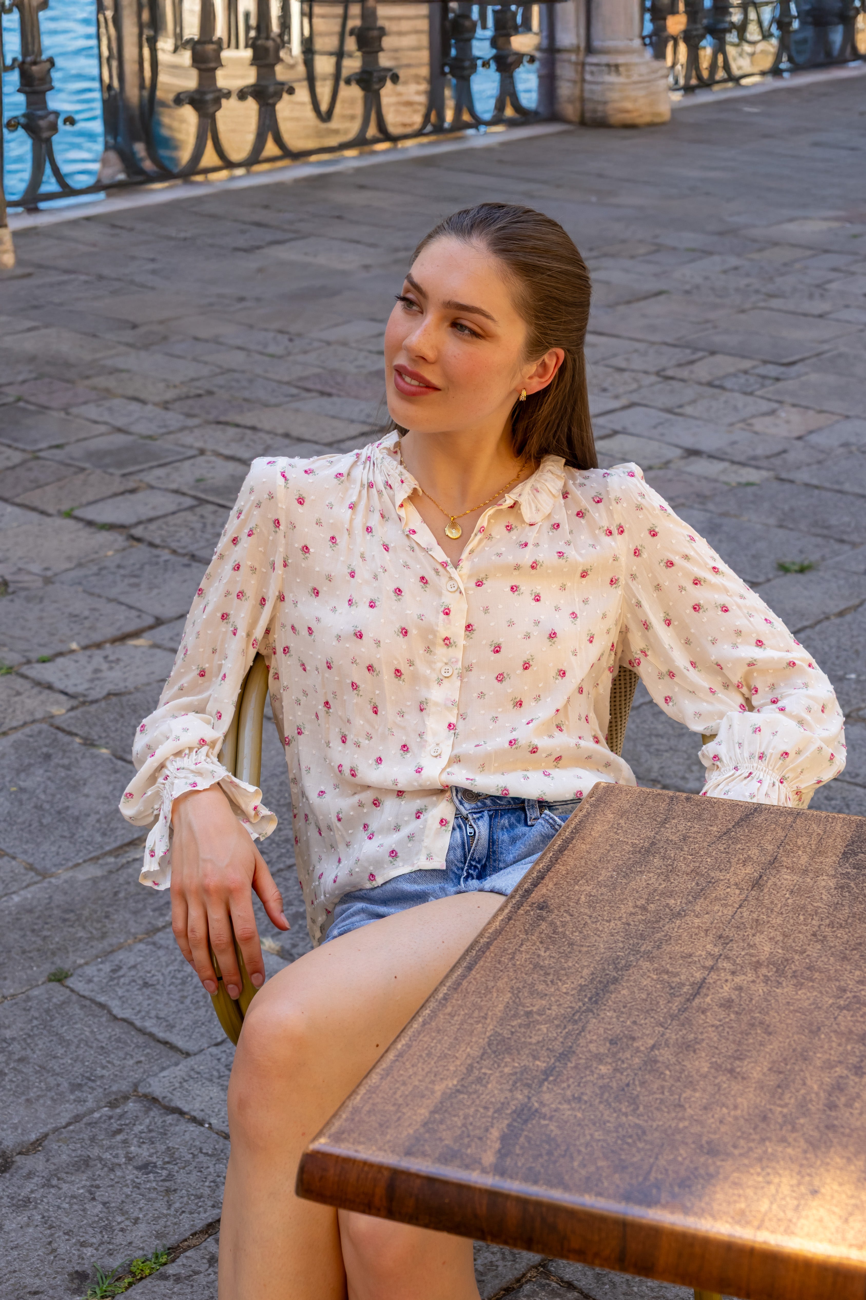 SS27 Beatrice blouse red print