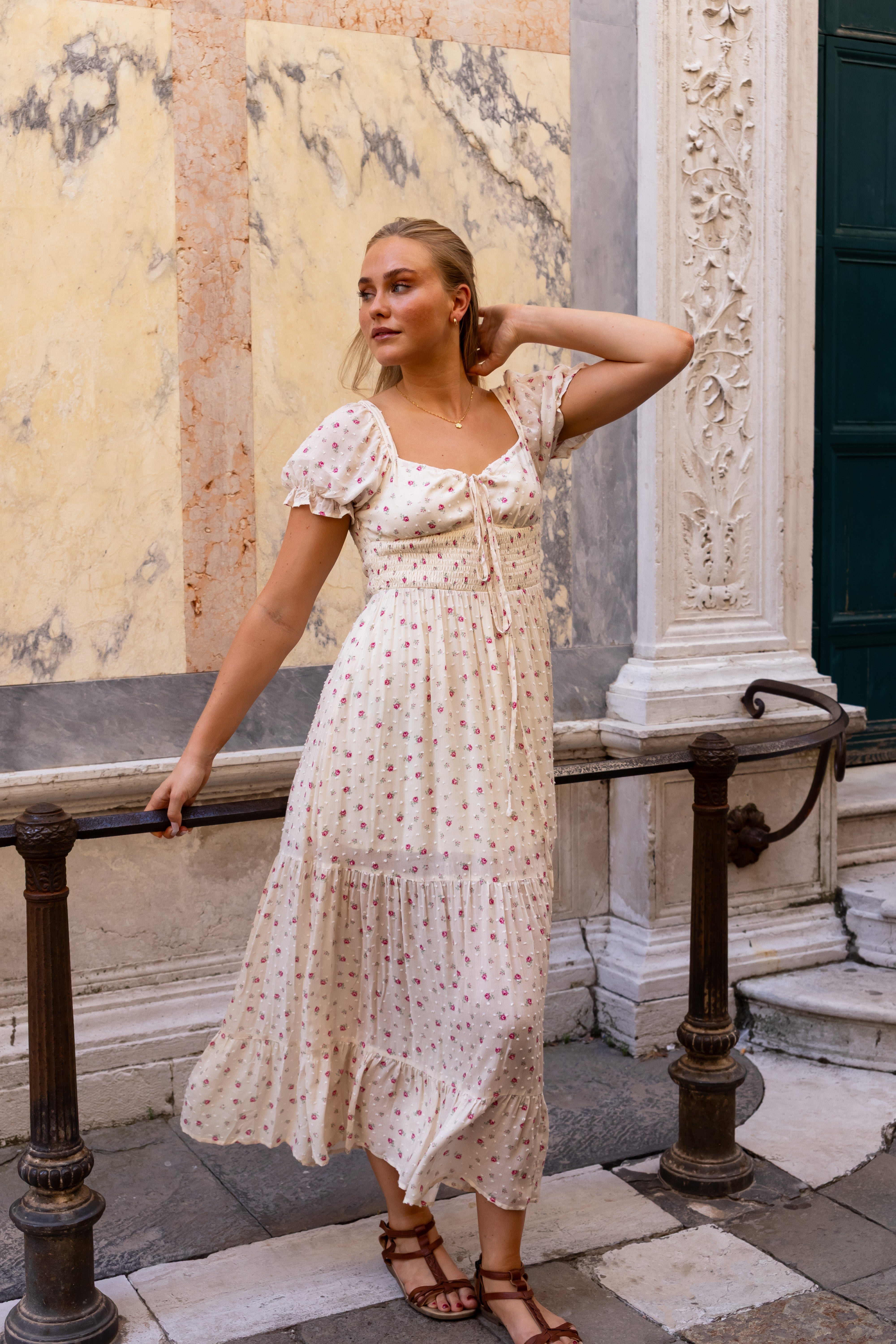 SS27 Beatrice dress red print