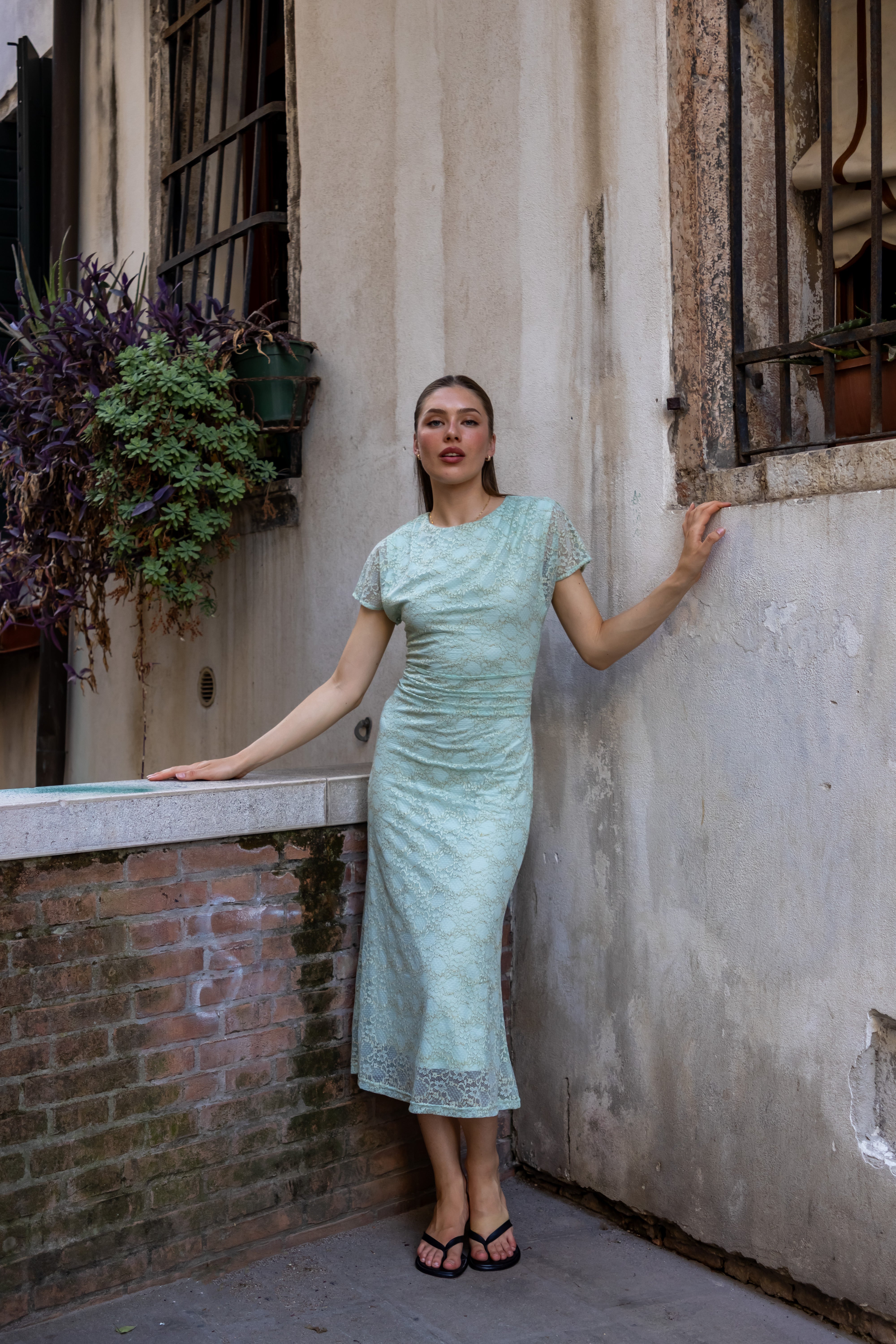 SS27 Bianca dress dusty green