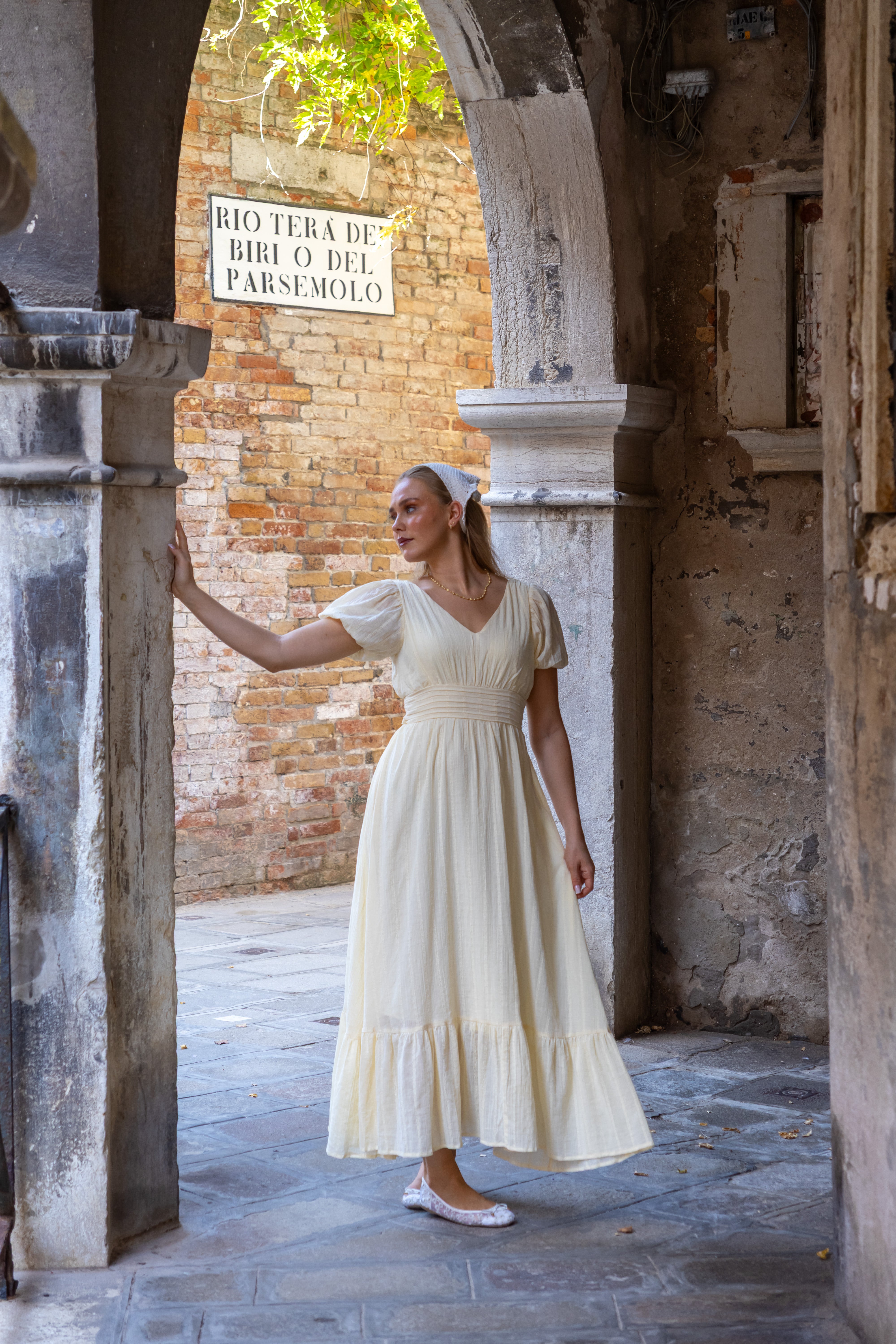 SS27 Carlotta dress light yellow