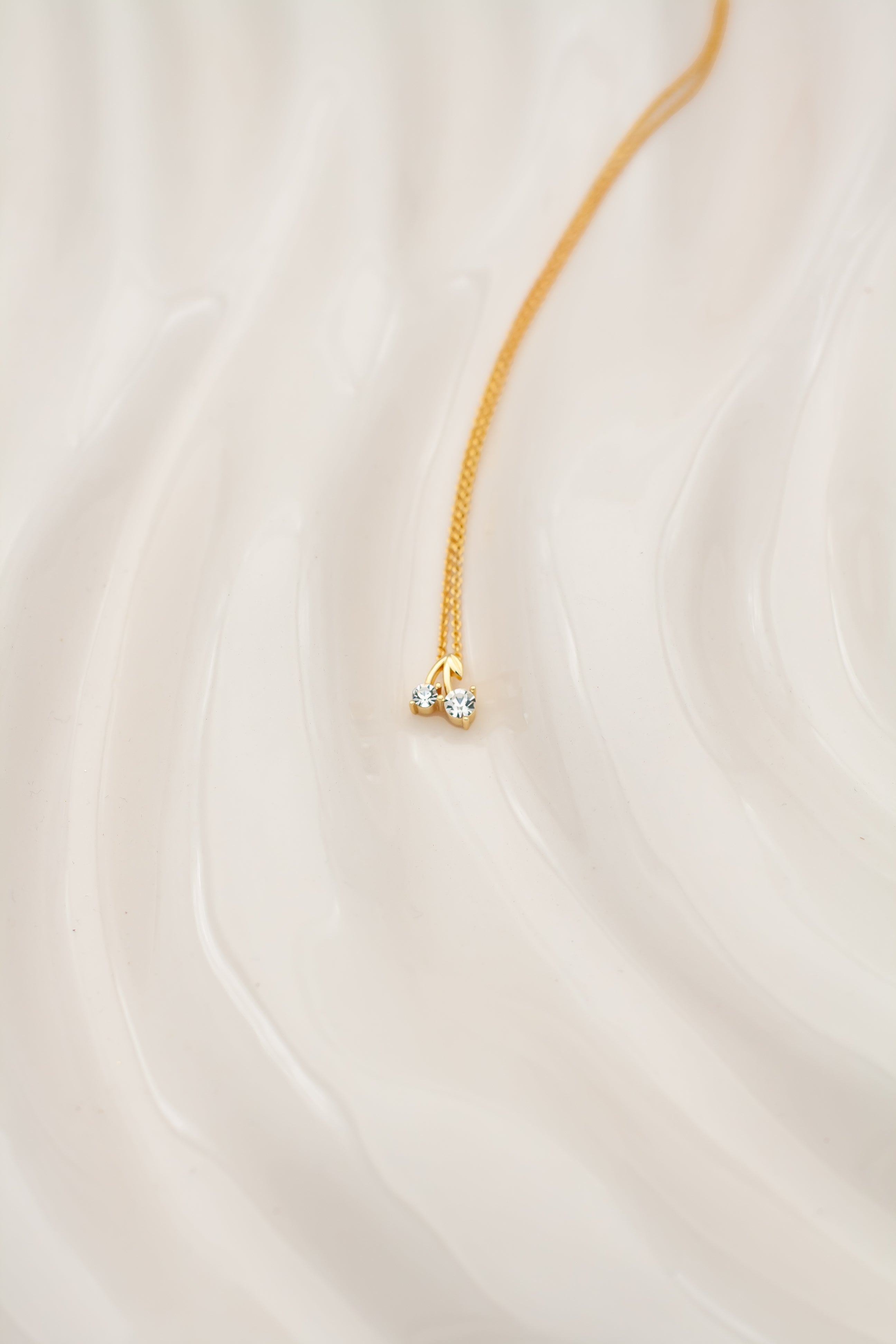 Cherry crystal necklace