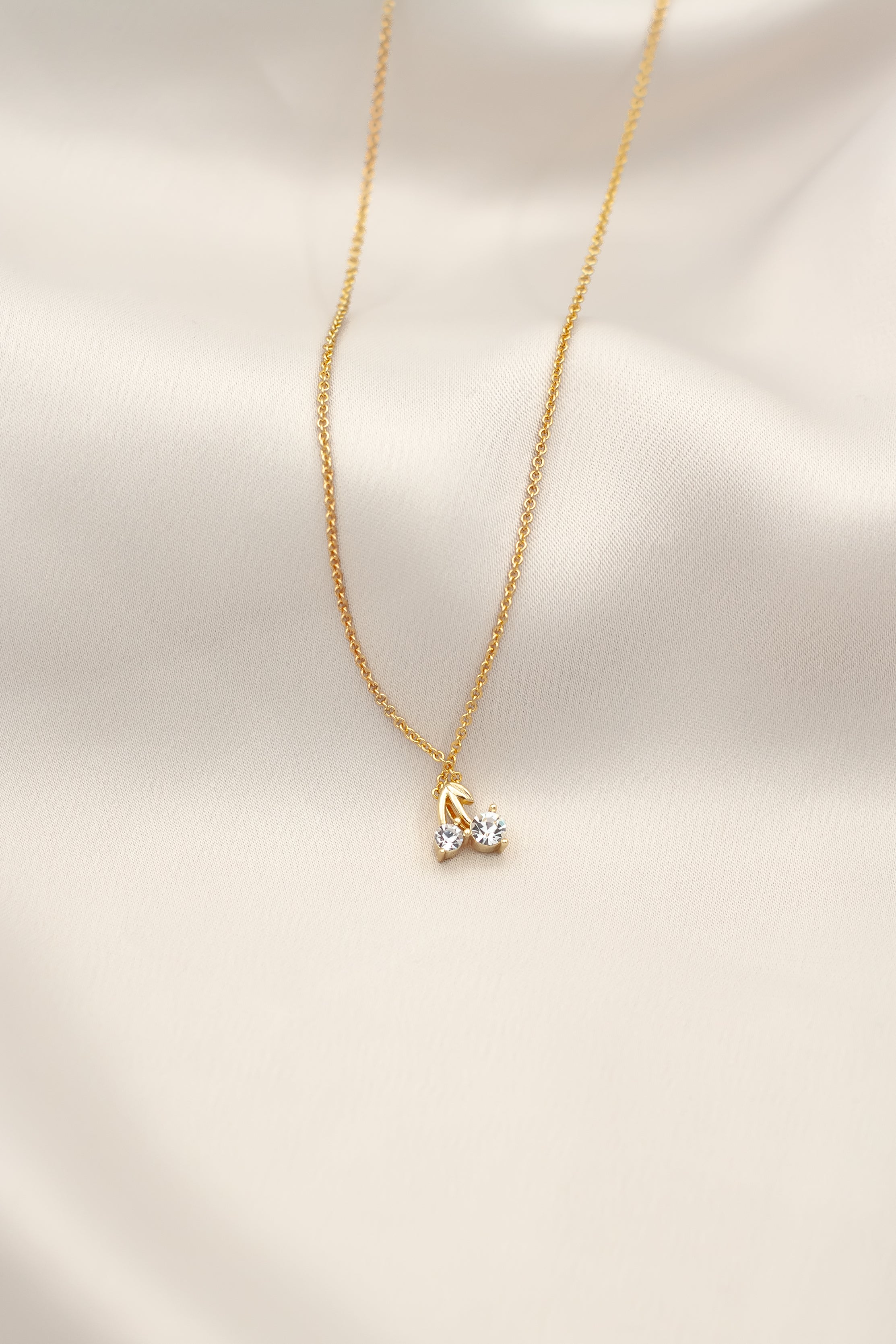 Cherry crystal necklace