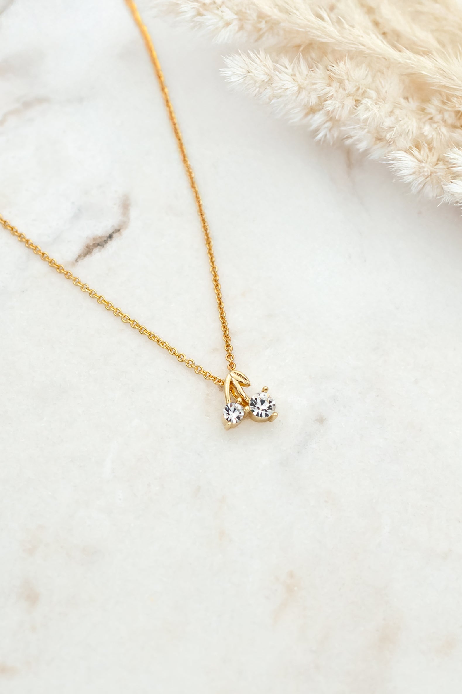 Cherry crystal necklace