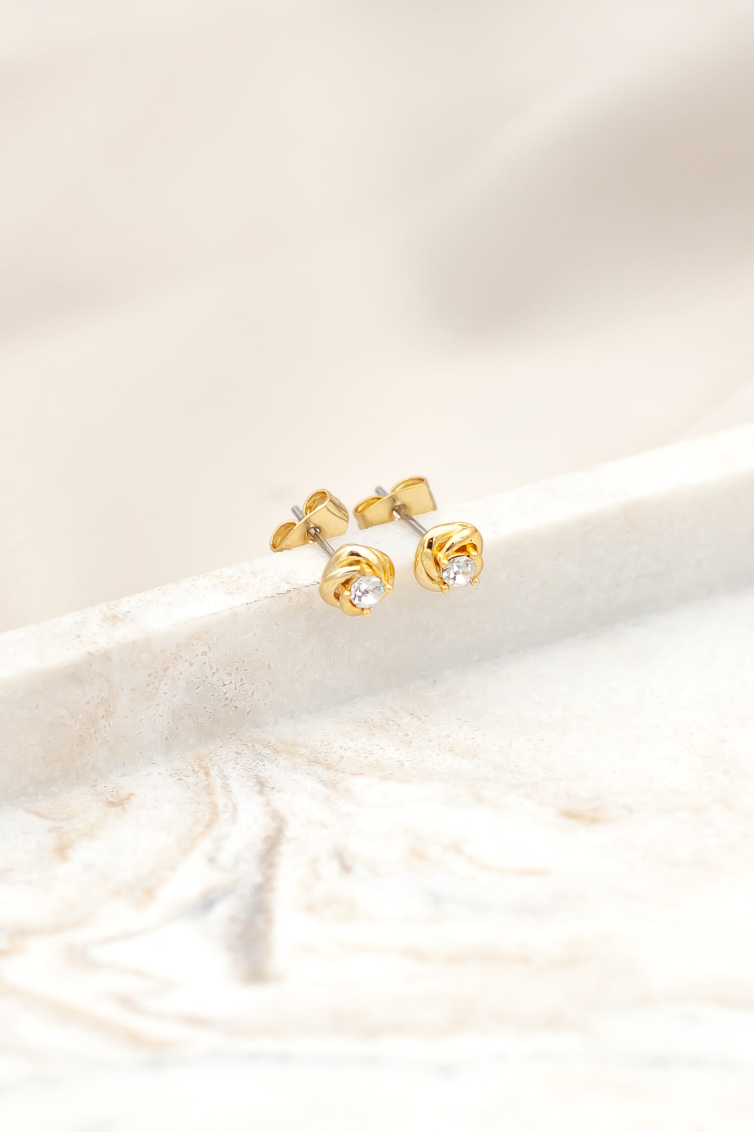 Crystal knot earrings