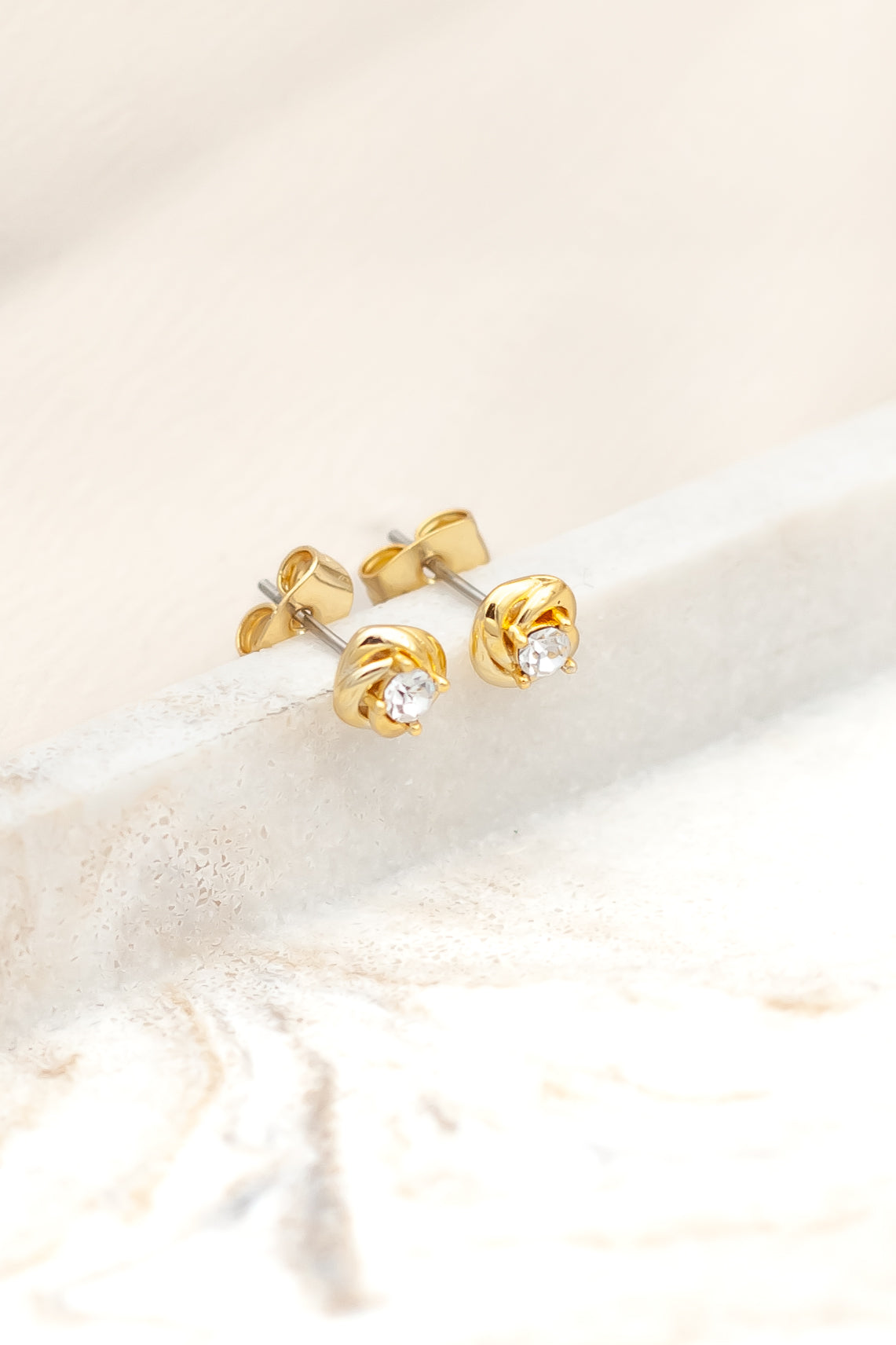 Crystal knot earrings