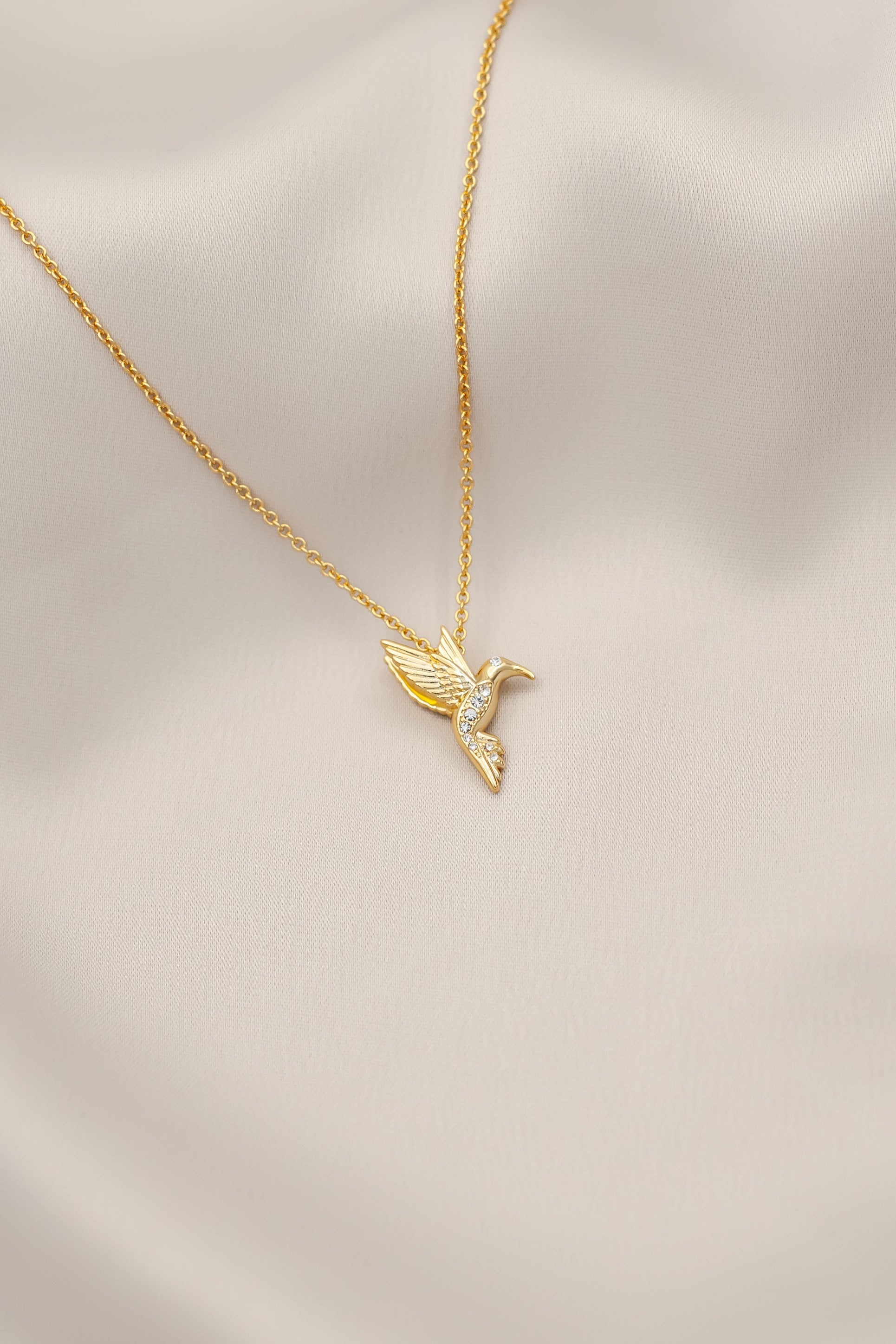 Hummingbird crystal necklace