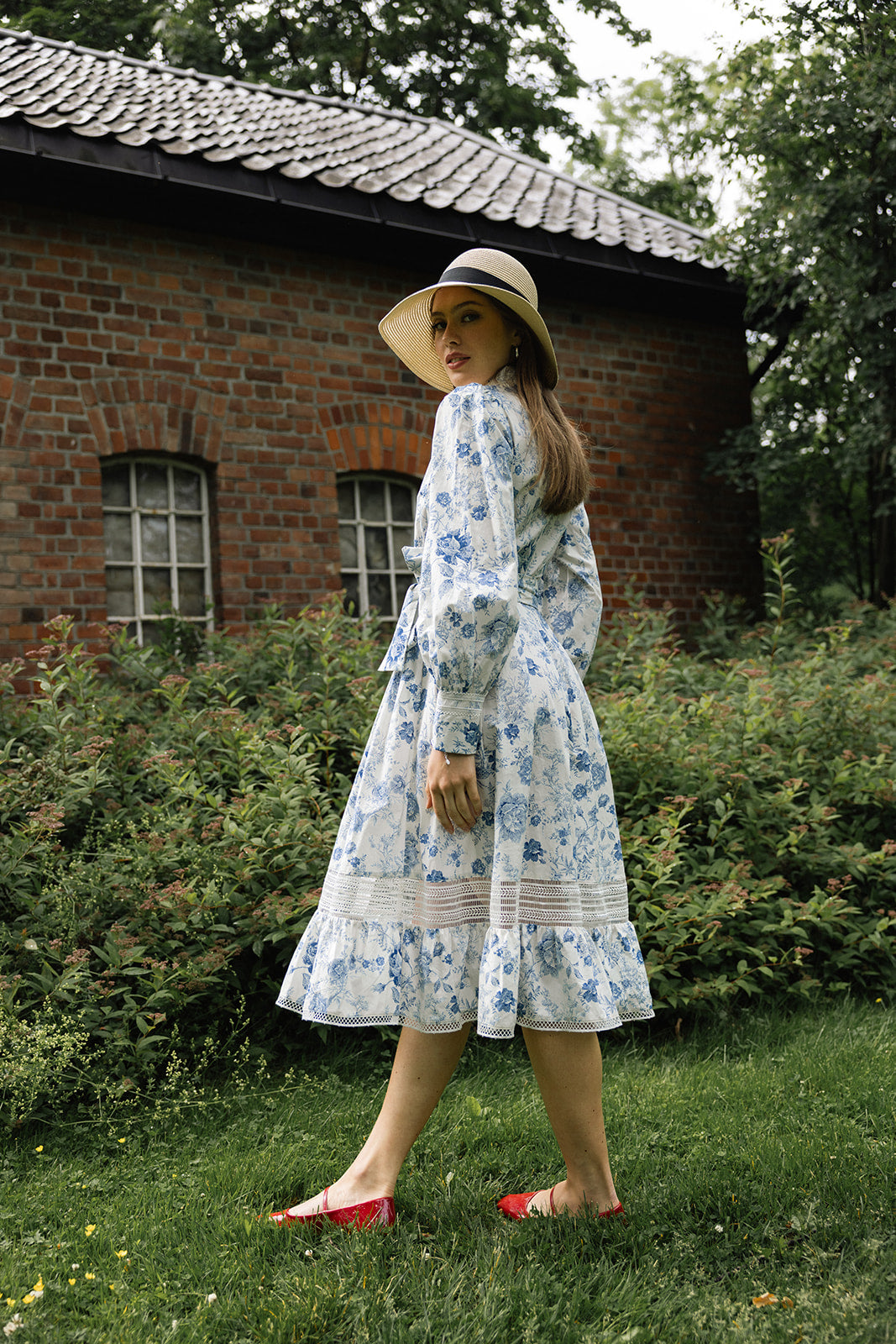 Amandine dress white/blue