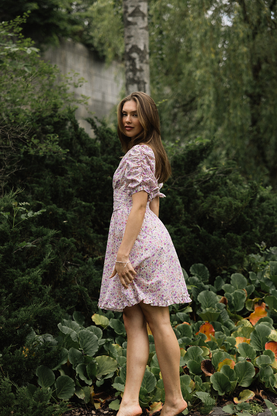 Aurelie dress pink print