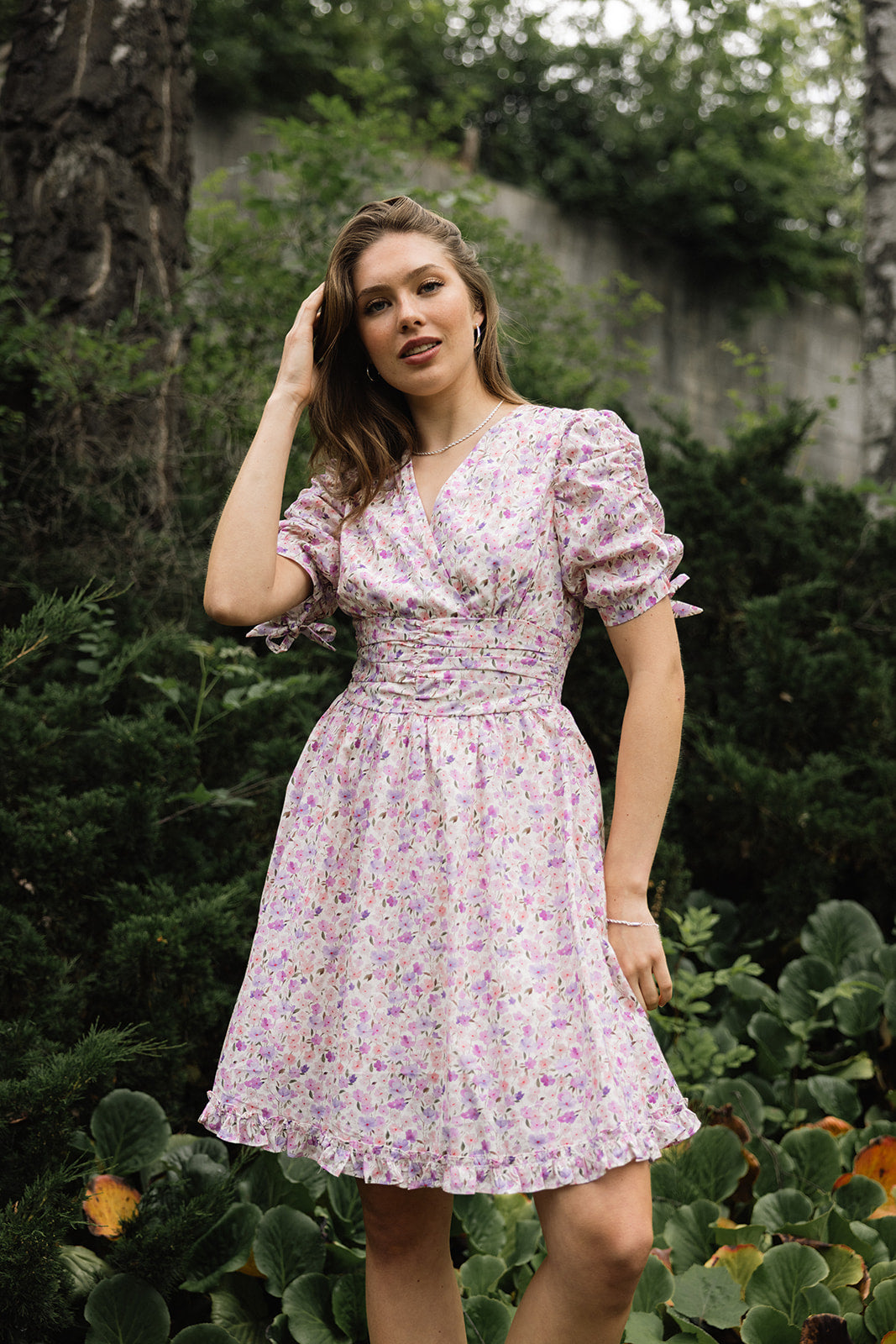 Aurelie dress pink print