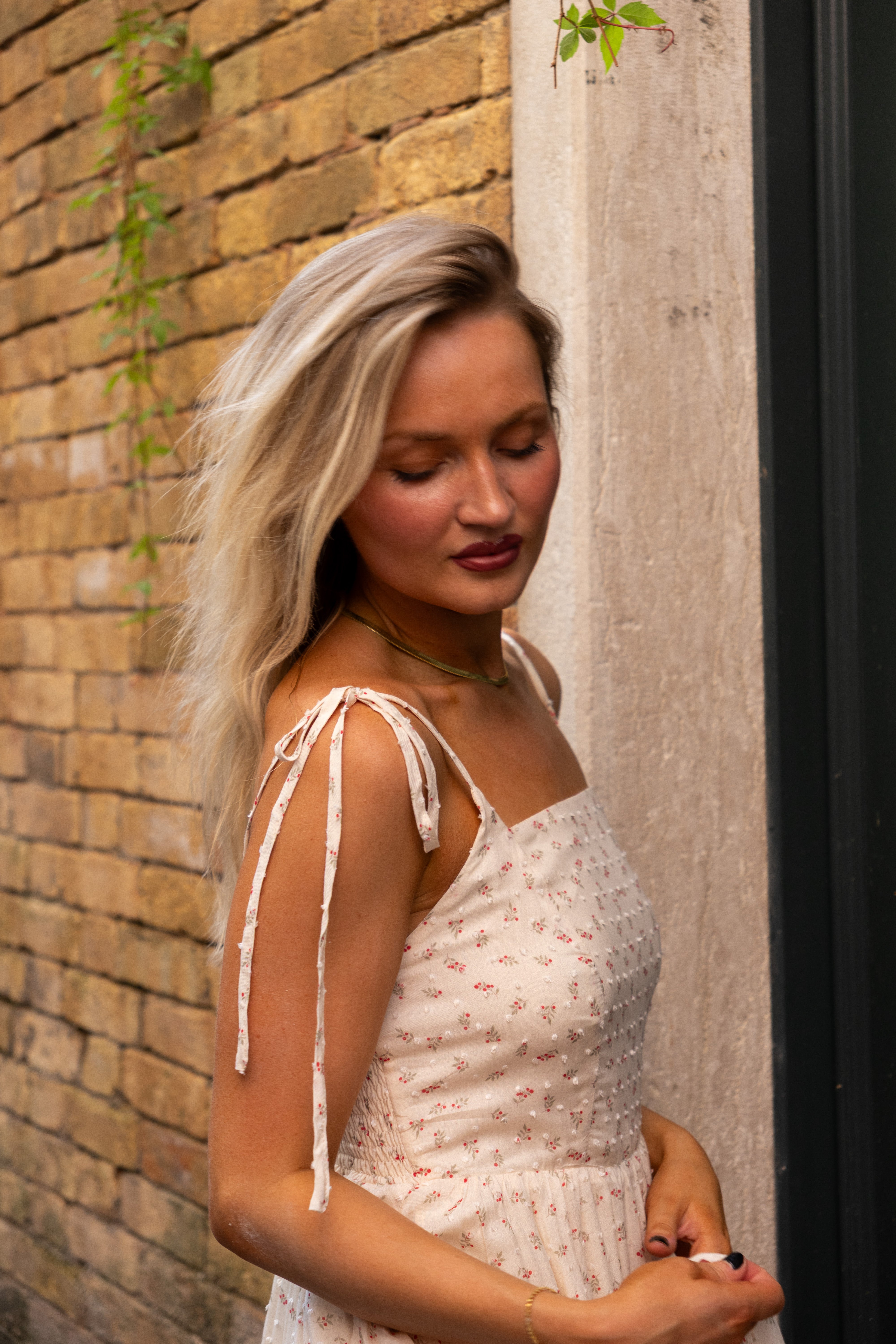 SS27 Mathilde dress red print