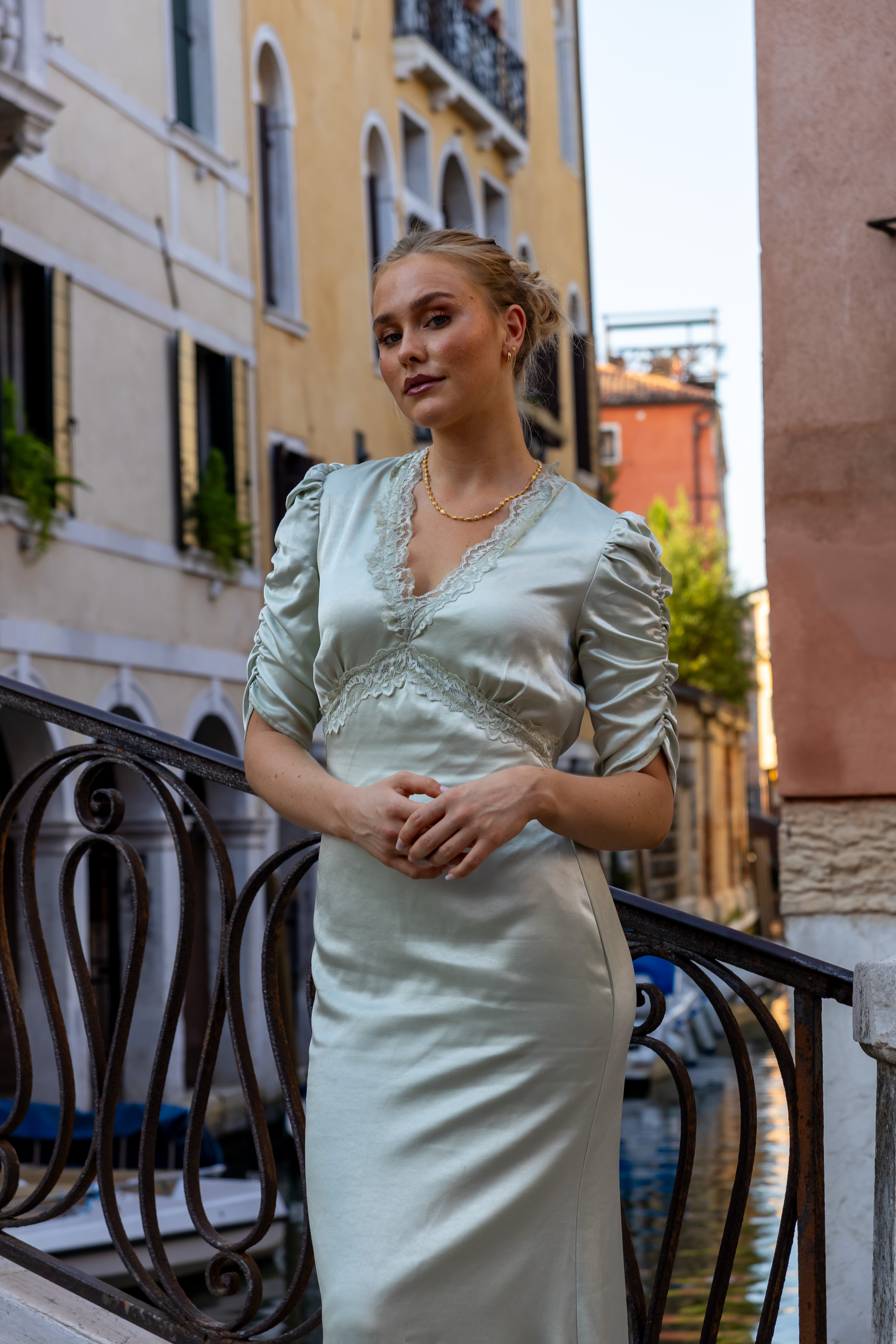SS27 Rosalie dress dusty green