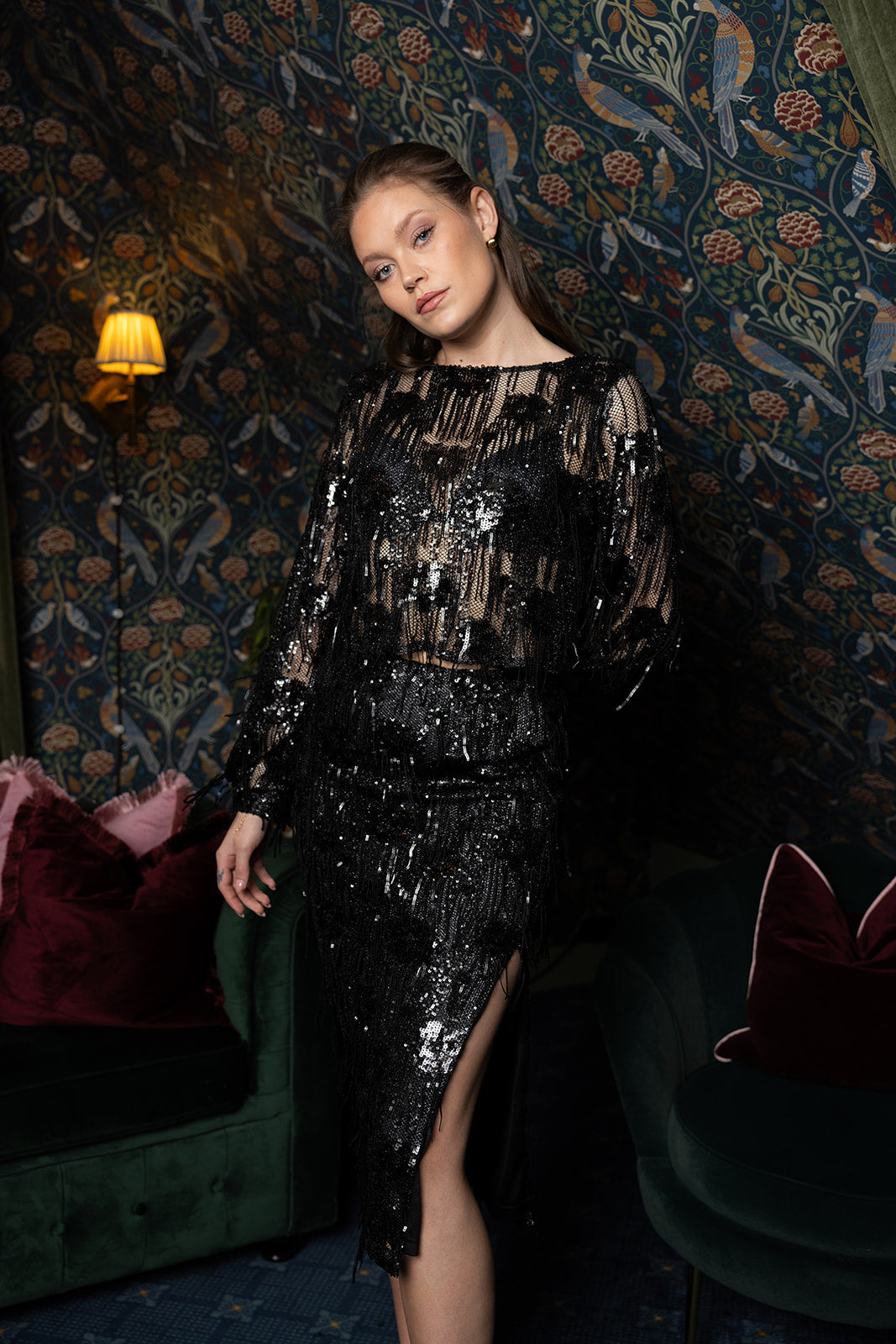 AW26 Eloise long skirt black