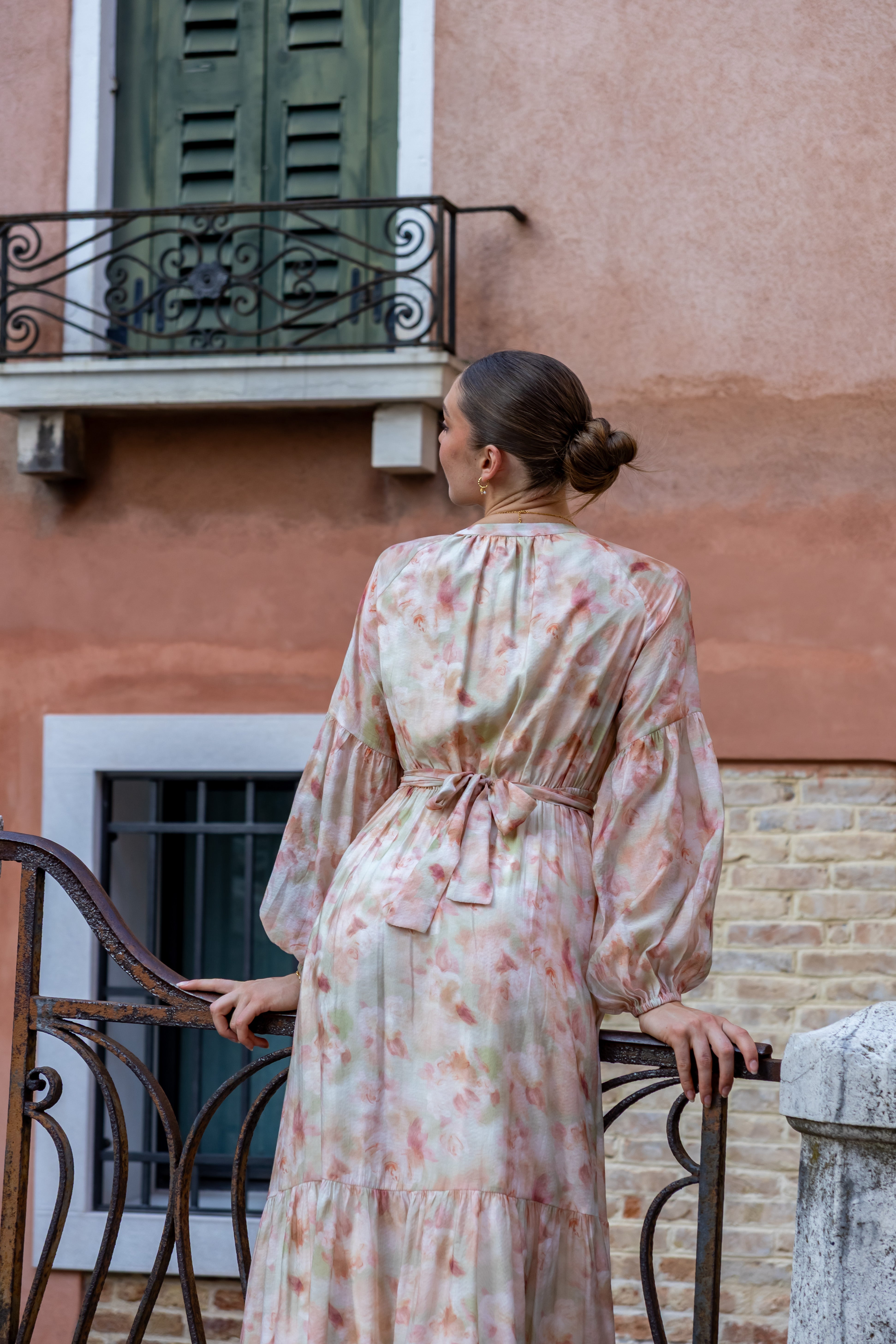 SS27 Serena soft floral dress long