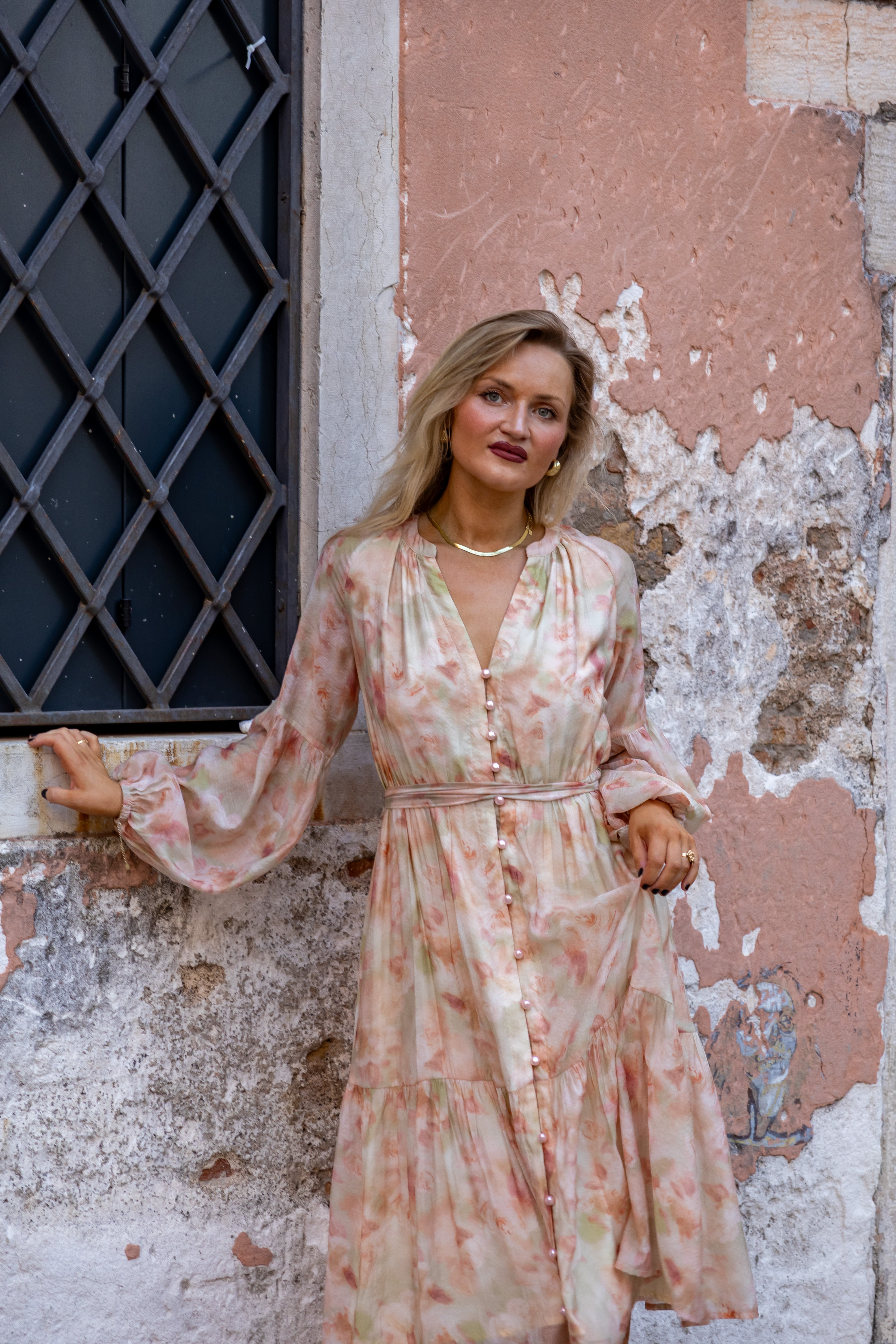 SS27 Serena soft floral dress short