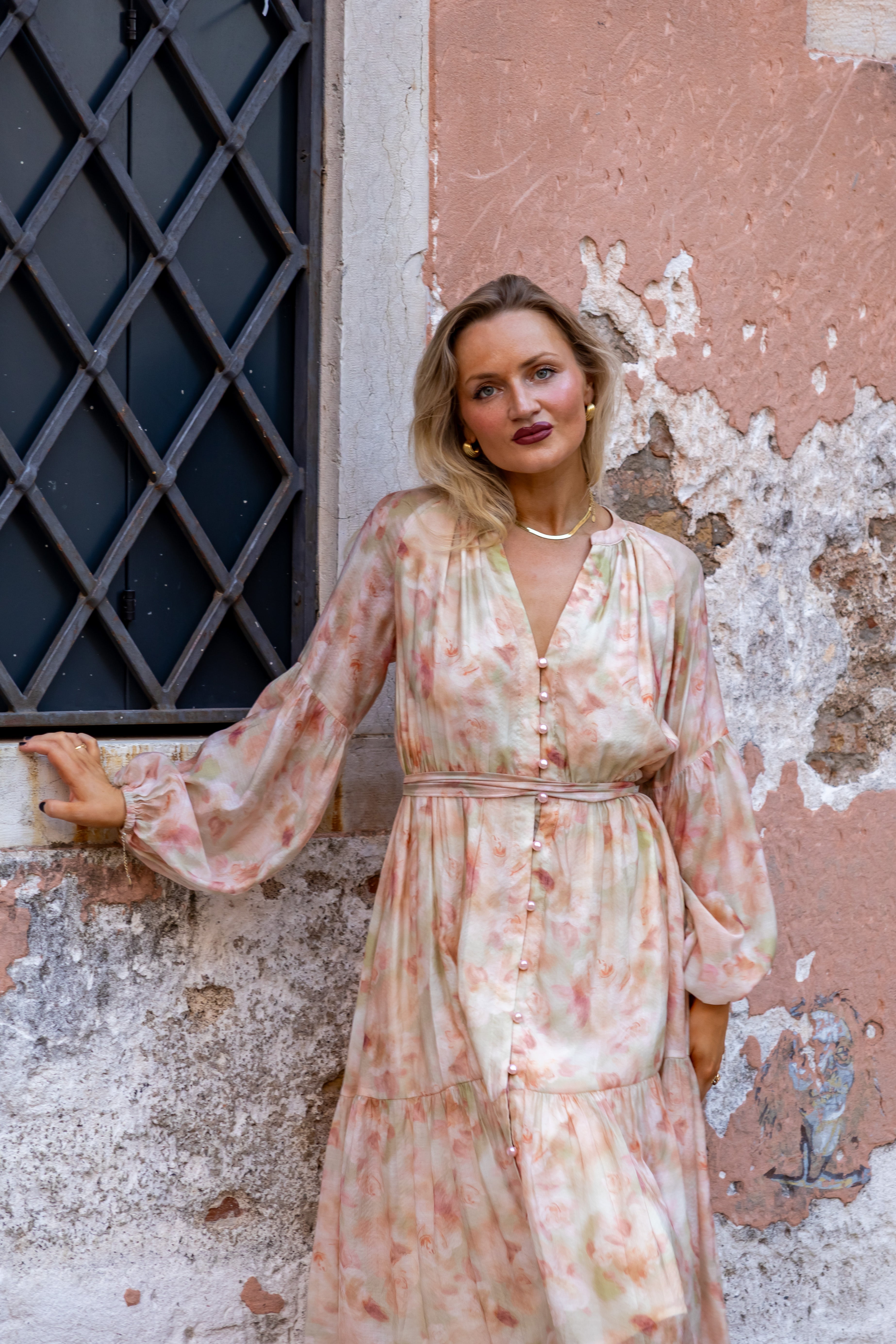 SS27 Serena soft floral dress short